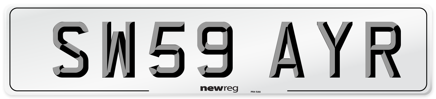 SW59 AYR Number Plate from New Reg